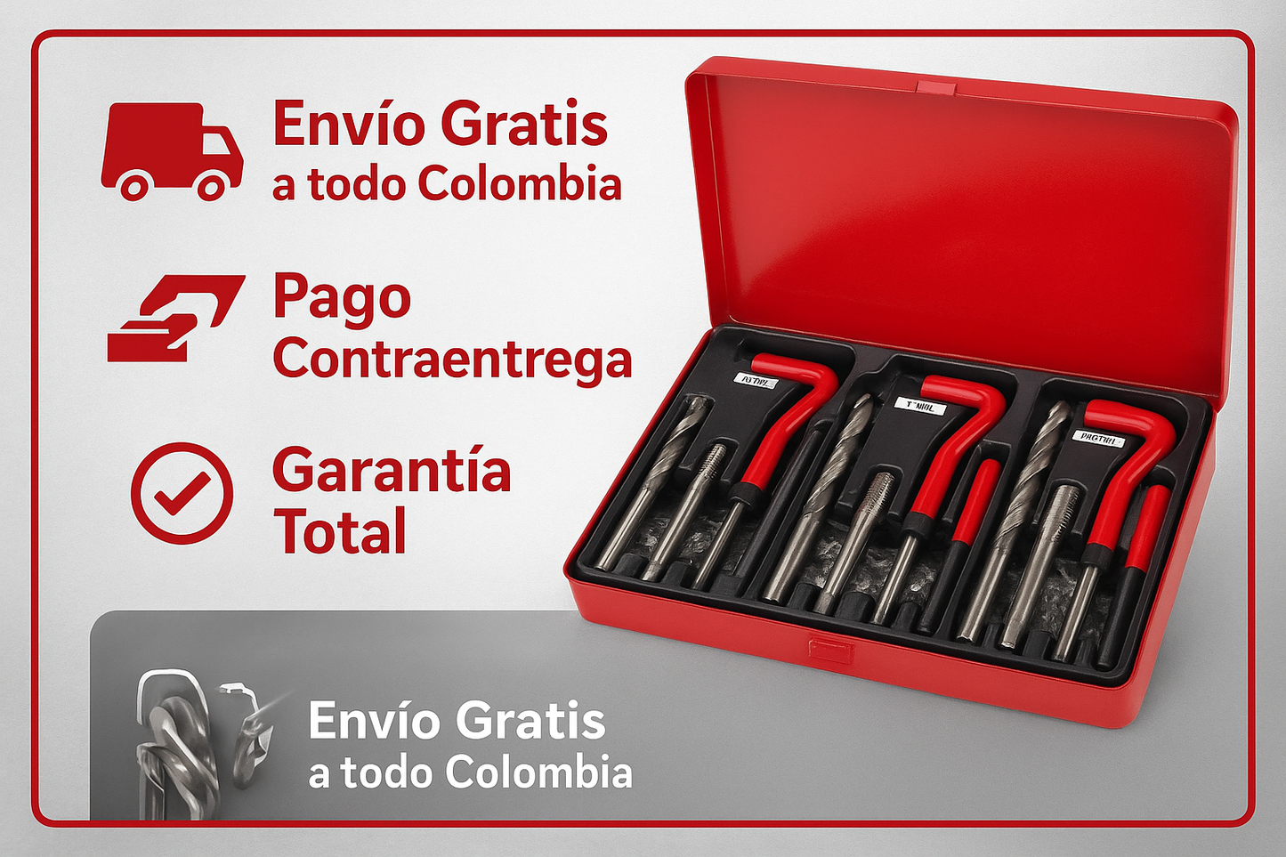 SET X 3 MEDIDAS KIT HELI-COL 6MM;8MM;10MM